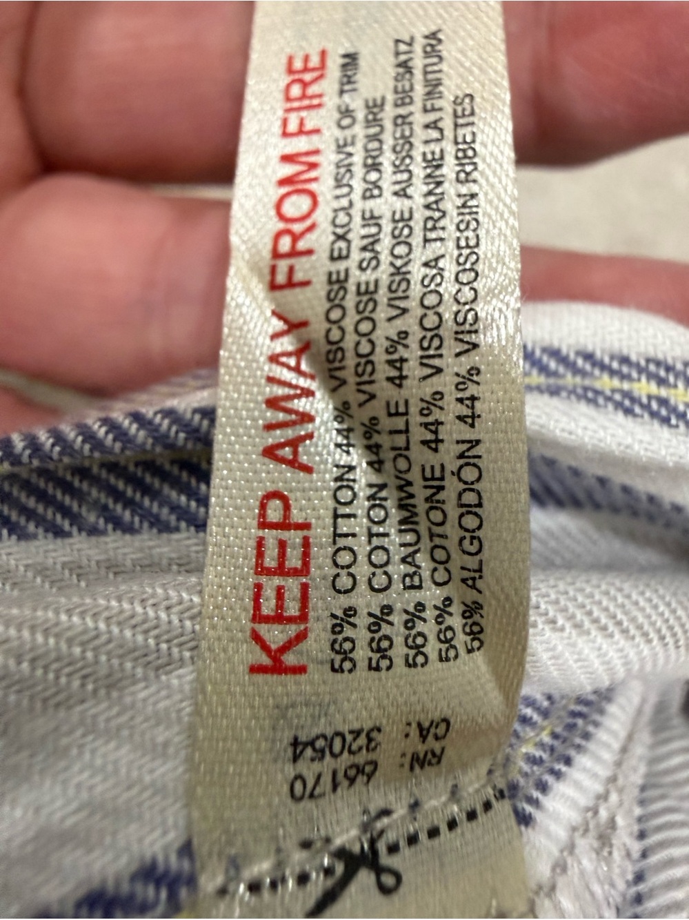 Free People Cream and Blue Striped High Waist Lounge Shorts - Picture 4 of 4